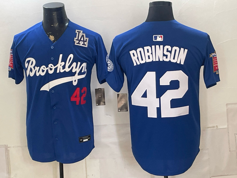 men Los Angeles Dodgers #42 Robinson blue Game 2026 Nike MLB Jersey 0822001->los angeles dodgers->MLB Jersey